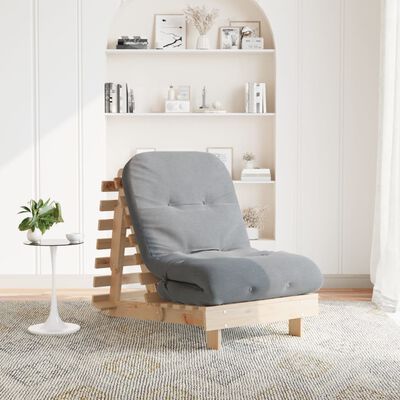 vidaXL Futon vuodesohva patjalla 70x206x11 cm täysi mänty