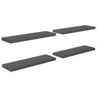 vidaXL Kelluvat seinähyllyt 4kpl korkeakiilto harmaa 80x23,5x3,8cm MDF