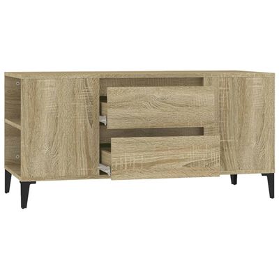 vidaXL TV-taso Sonoma-tammi 102x44,5x50 cm tekninen puu