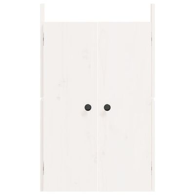 vidaXL Ulkokeittiökaapin ovet 2 kpl valkoinen 50x9x82 cm täysi mänty