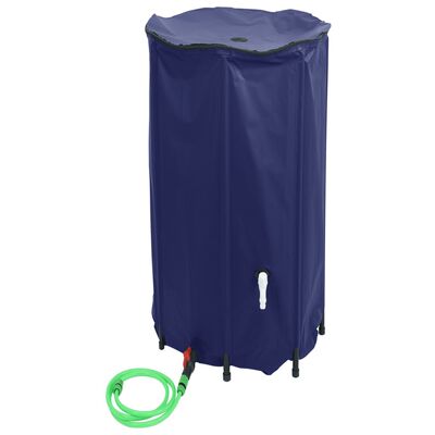 vidaXL Taitettava vesisäiliö hanalla 380 l PVC