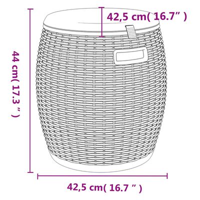 vidaXL 4-in-1 Puutarhan säilytyslaatikko vaaleanruskea polypropeeni