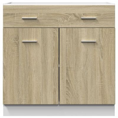 vidaXL Alalipastokaappi Sonoma-tammi 80x46x81,5 cm lastulevy