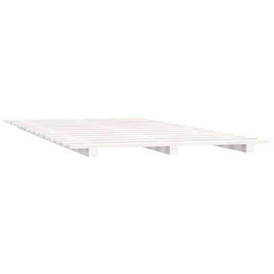 vidaXL Sängynrunko valkoinen 120x200 cm täysi mänty