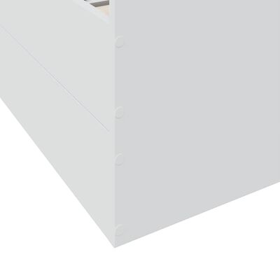 vidaXL Sängynrunko laatikoilla valkoinen 120x200 cm tekninen puu
