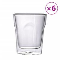 vidaXL Tuplaseinäiset lasikupit 6 kpl 250 ml