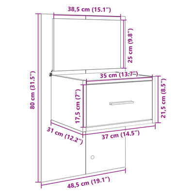 vidaXL Sängynpääty yöpöydillä musta 160 cm tekninen puu