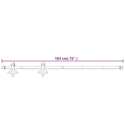 vidaXL Liukuovi asennustarvikkeineen 85x210 cm täysi mänty