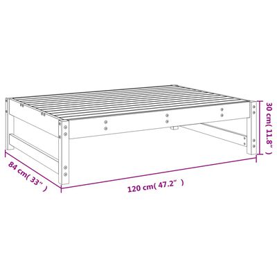 vidaXL Ulkorahi hunajanruskea 120x80 cm täysi mänty