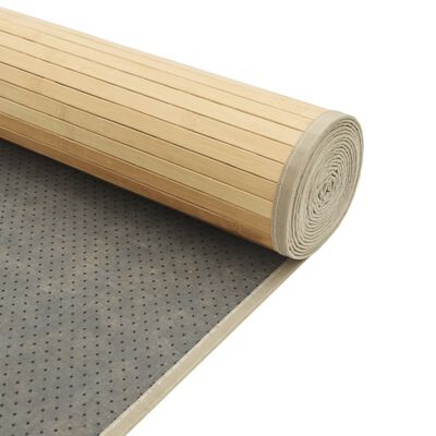 vidaXL Matto suorakaide vaalea luonnollinen 70x1000 cm bambu