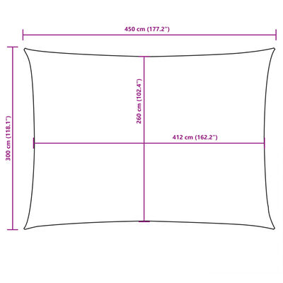 vidaXL Aurinkopurje Oxford-kangas suorakaide 3x4,5 m harmaanruskea