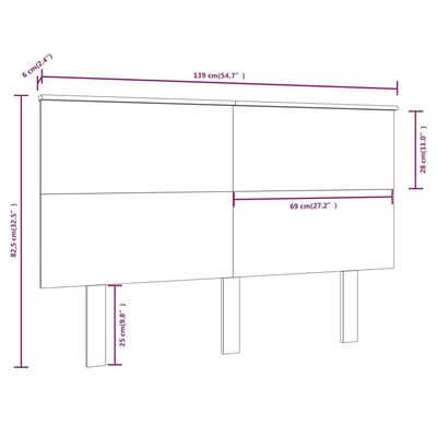 vidaXL Sängynpääty 139x6x82,5 cm täysi mänty