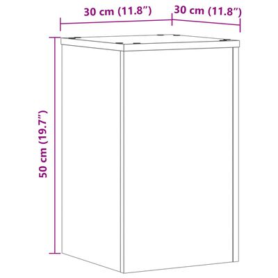 vidaXL Kasvitelineet 2 kpl ruskea tammi 30x30x50 cm tekninen puu