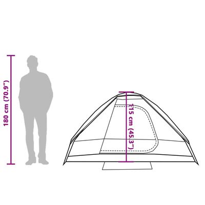 vidaXL Kupoliteltta 2 henkilölle valkoinen pimennyskangas vedenkestävä