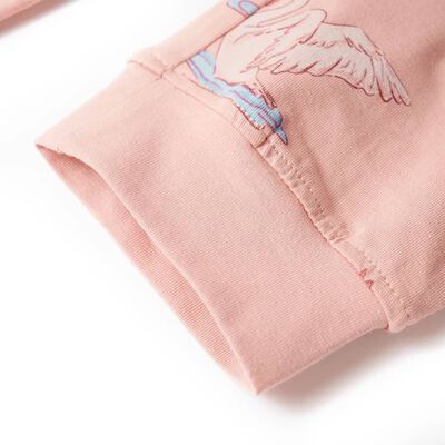 Lasten pitkähihainen pyjama vaaleanpunainen 116