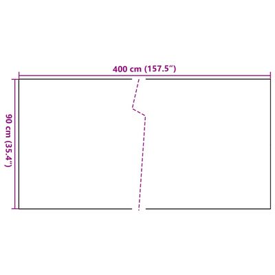 vidaXL Parvekesuoja ruskea ja musta 400x90 cm polyrottinki