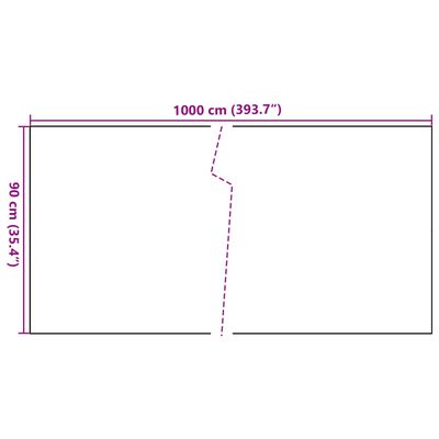 vidaXL Parvekesuoja ruskea ja musta 1000x90 cm polyrottinki