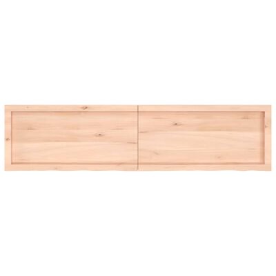 vidaXL Seinähylly 160x40x(2-4) cm käsittelemätön täysi tammi