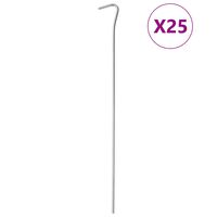 vidaXL Telttatapit 25 kpl 30 cm Ø4 mm galvanoitu teräs