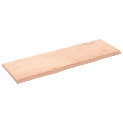 vidaXL Pöytälevy 180x60x(2-6) cm käsittelemätön täysi puu elävä reuna