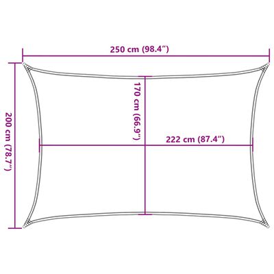 vidaXL Aurinkopurje hiekka 2,5x2 m 100% Oxford polyesteri