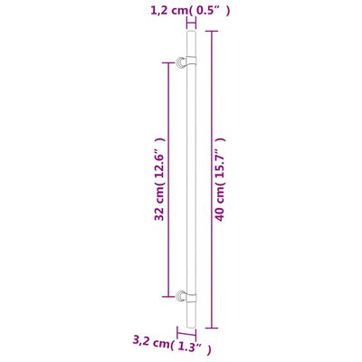 vidaXL Kaapin kahvat 10 kpl pronssi 320 mm ruostumaton teräs