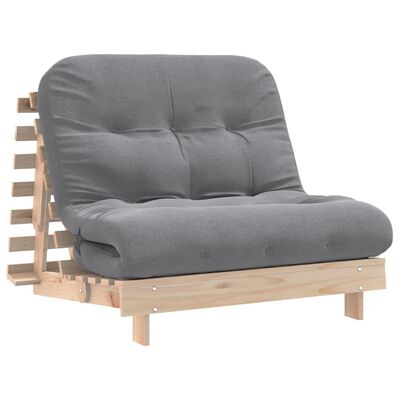 vidaXL Futon vuodesohva patjalla 100x206x11 cm täysi mänty