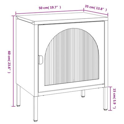 vidaXL Yöpöydät 2 kpl musta 50x35x60 cm lasi ja teräs