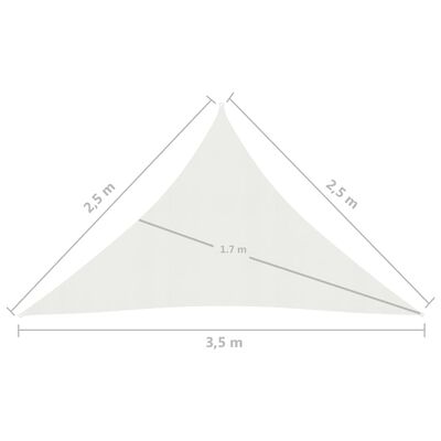 vidaXL Aurinkopurje 160 g/m² valkoinen 2,5x2,5x3,5 m HDPE