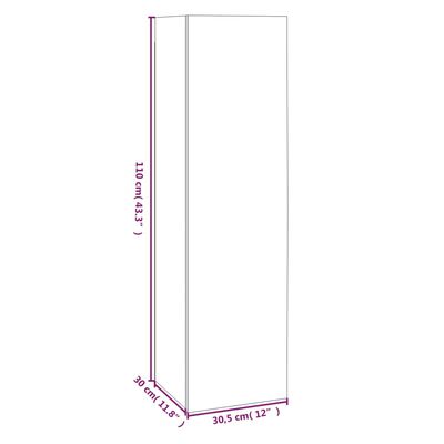 vidaXL TV-kaapit 4 kpl savutammi 30,5x30x110 cm tekninen puu