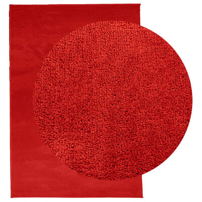 vidaXL Matto OVIEDO lyhytnukkainen punainen 120x170 cm