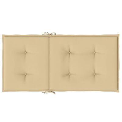 vidaXL Matalaselkätuolin tyynyt 6 kpl beige 100x50x4 cm kangas