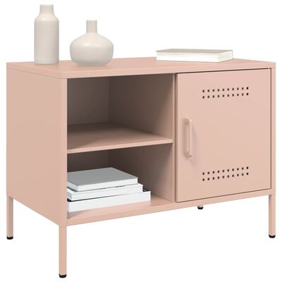 vidaXL TV-taso pinkki 68x39x50,5 cm teräs