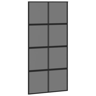 vidaXL Liukuovi musta 102,5x205 cm karkaistu lasi ja alumiini