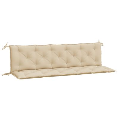 vidaXL Puutarhapenkin pehmusteet 2 kpl beige 180x50x7 cm Oxford kangas