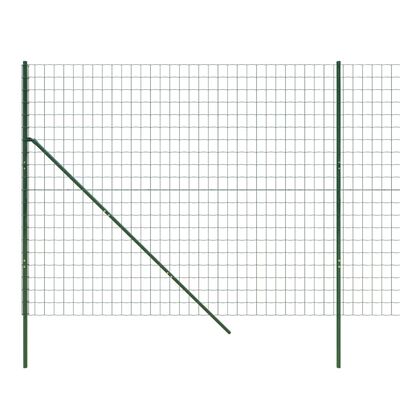 vidaXL Verkkoaita vihreä 1,4x25 m galvanoitu teräs