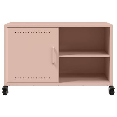 vidaXL TV-taso pinkki 68x39x43,5 cm teräs