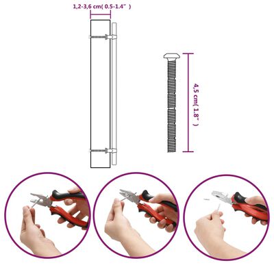 vidaXL Kaapin kahvat 20 kpl pronssi 320 mm ruostumaton teräs