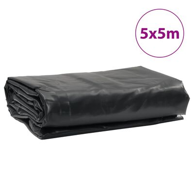 vidaXL Pressu musta 5x5 m 650 g/m²