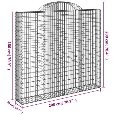 vidaXL Kaarevat kivikorit 13 kpl 200x50x180/200 cm galvanoitu rauta