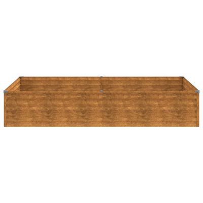 vidaXL Korotettu kukkalaatikko 195x100x36 cm Corten teräs