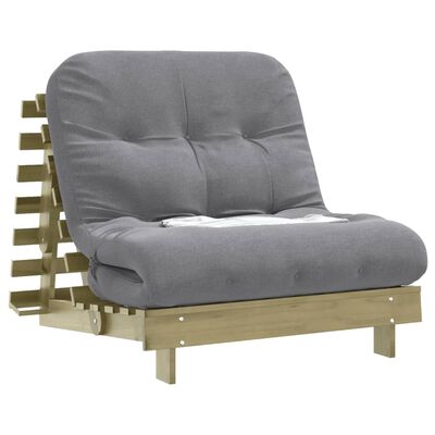 vidaXL Futon vuodesohva patjalla 80x206x11 cm kyllästetty mänty