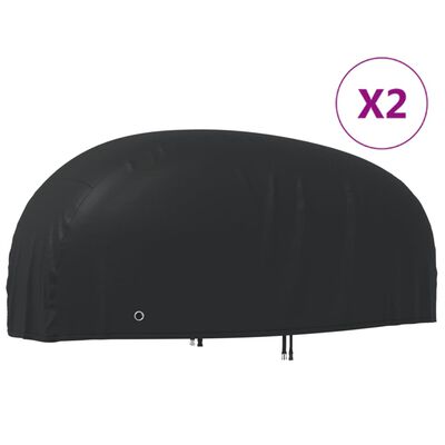 vidaXL Moottoripyörän suojat 2 kpl 265x105x125 cm 210D Oxford kangas