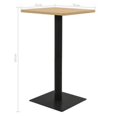 vidaXL Bistropöytä tammen värinen 70x70x107 cm