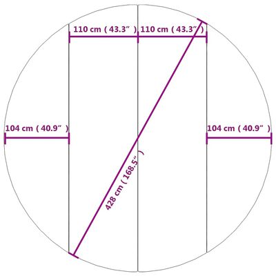 vidaXL Uima-altaan aluskangas harmaa Ø428 cm polyesteri geotekstiili