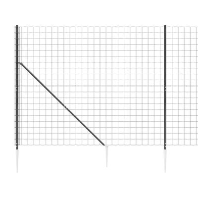 vidaXL Verkkoaita maapiikeillä antrasiitti 1,8x25 m