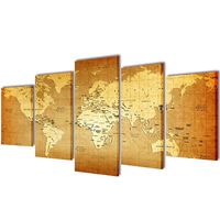 Taulusarja Maailman Kartta 100 x 50 cm