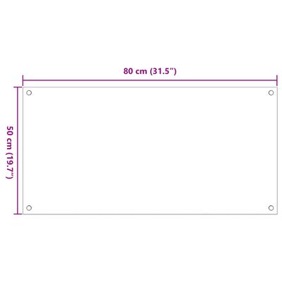 vidaXL Keittiön roiskesuojat 2 kpl läpinäkyvä 80x50 cm karkaistu lasi