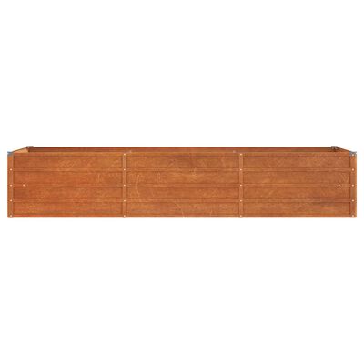 vidaXL Korotettu kukkalaatikko ruoste 240x80x45 cm Corten teräs