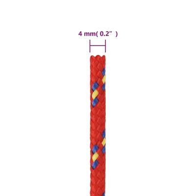 vidaXL Veneköysi punainen 4 mm 50 m polypropeeni